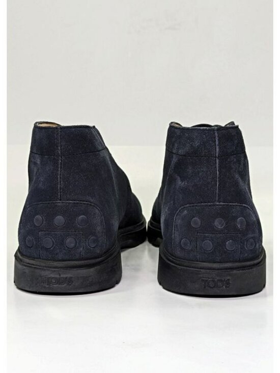 Tod\'s Men’s Blue Suede Desert Round Toe Ankle Boots Size 9.5 (MSRP $775) main image 7